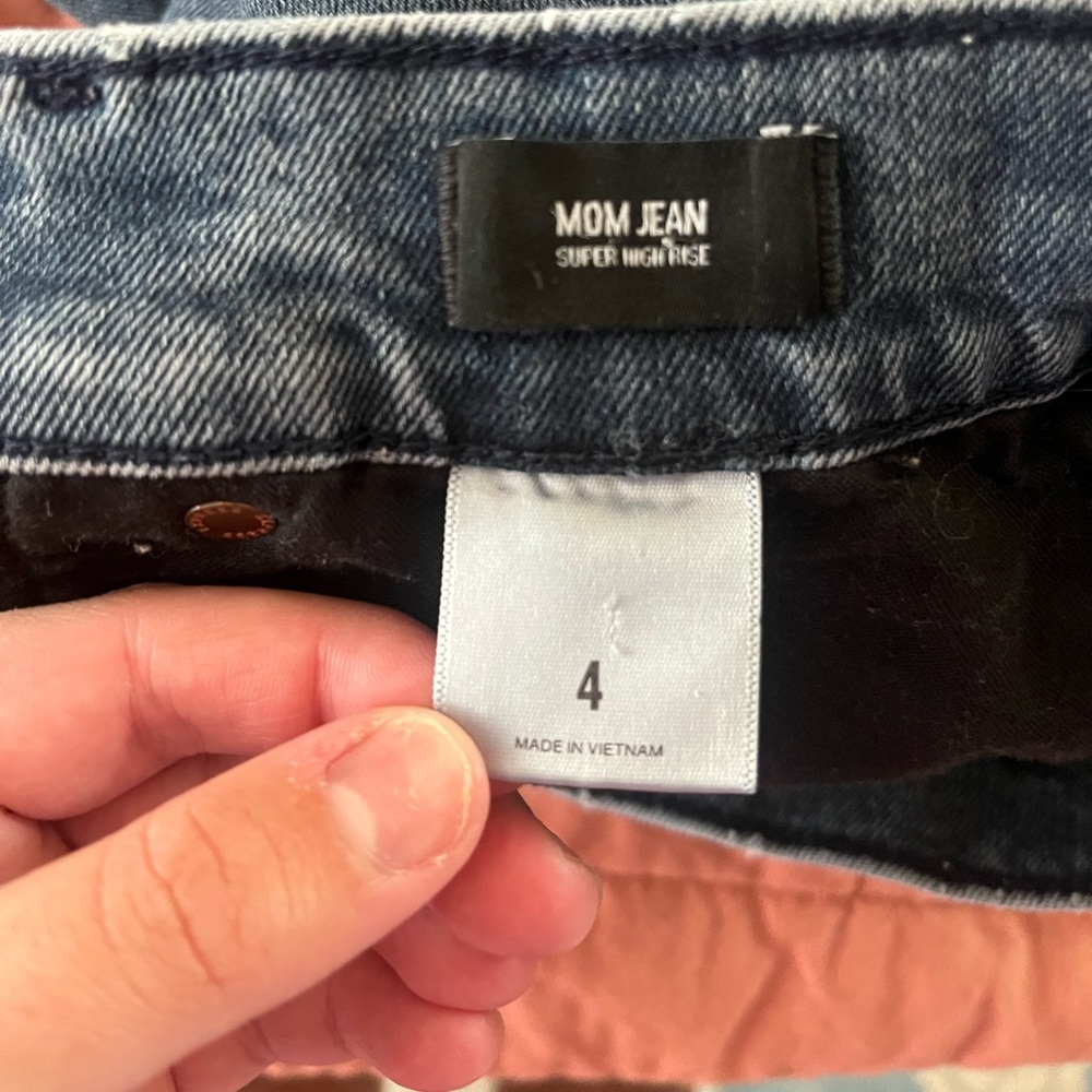 Express super high rise mom jeans